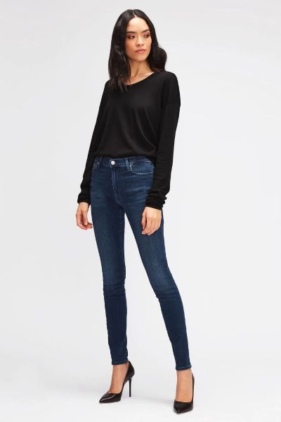Seven For All Mankind High Waist Skinny Slim Illusion Luxe Los Felice