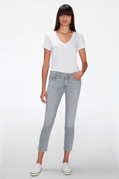 Seven For All Mankind Mid Rise Roxanne Ankle Anchor Grey