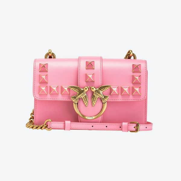 Pinko Mini Love Bag One Painted Studs - Pink