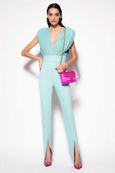 Pinko Jumpsuit With Slits - Nile Blue