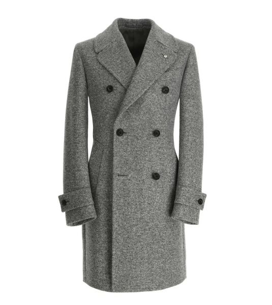 Lubiam - L.B.M. 1911 Chesterfield Coat in Grey Jersey