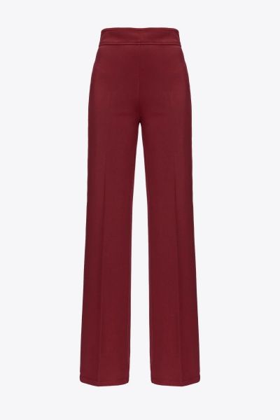 Complete The Look: Pinko Flared Trousers - Burgundy