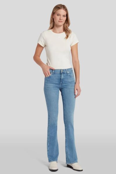 7 For All Mankind Slim Ilusion Intro Classic Bootcut - Light Blue