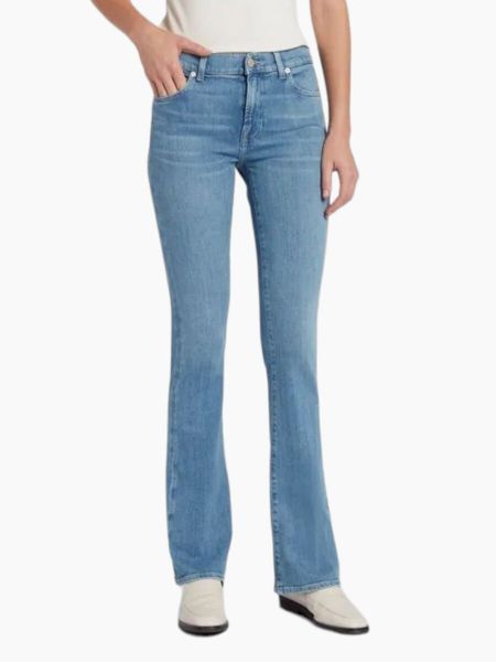 7 For All Mankind Slim Ilusion Intro Classic Bootcut - Light Blue