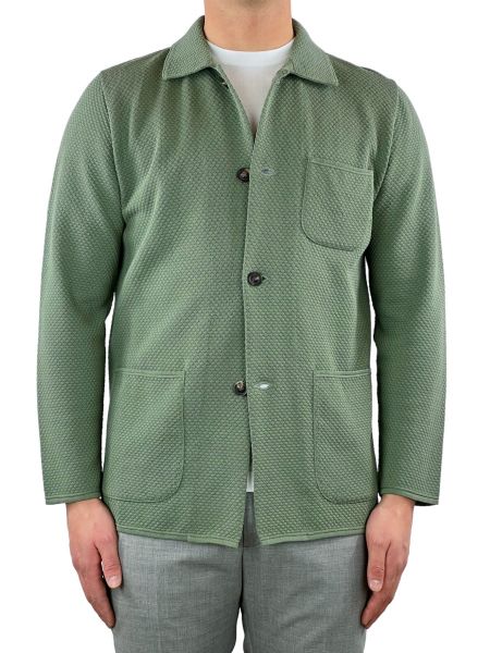 Lardini Knitted Overshirt - Green