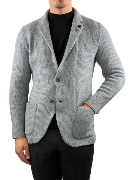 Lardini Stretch Knit Blazer - Grey