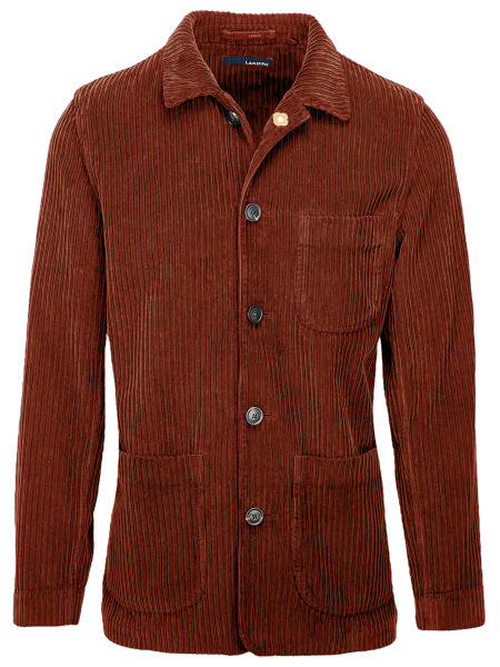 Lardini Corduroy Shirt Jacket - Burnt Orange