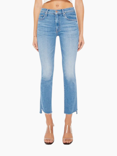 Mother Jeans The Insider Crop Step Fray - Out Of The Blue