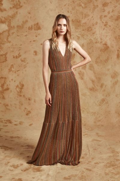 Nenette Long Knitted Dress - Deserto
