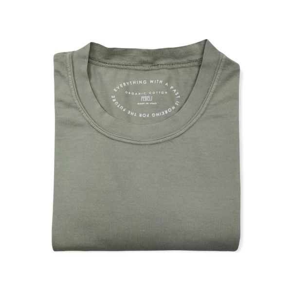 Fedeli Short Sleeve Organic Cotton T-Shirt - Green
