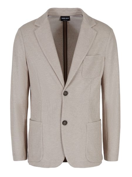 Giorgio Armani Upton Line Single-Breasted Jacket - Beige