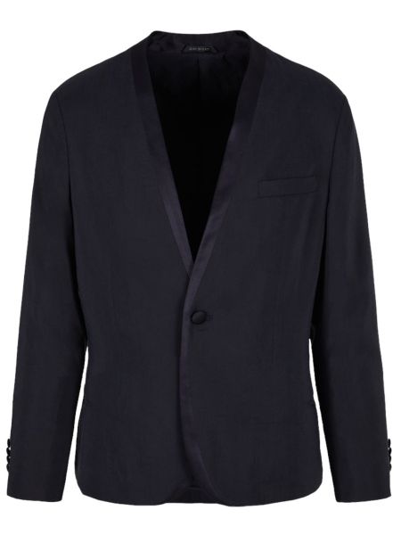 Giorgio Armani Upton Line Silk-Blend Tuxedo Jacket - Midnight Blue