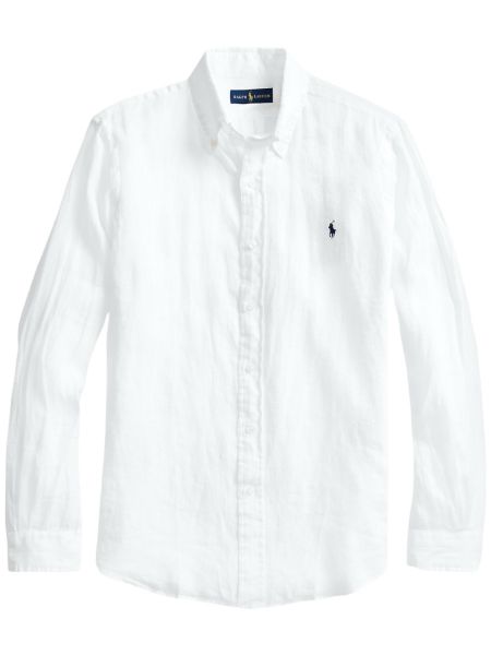 Polo Ralph Lauren Slim-Fit Linnen Shirt - Wit