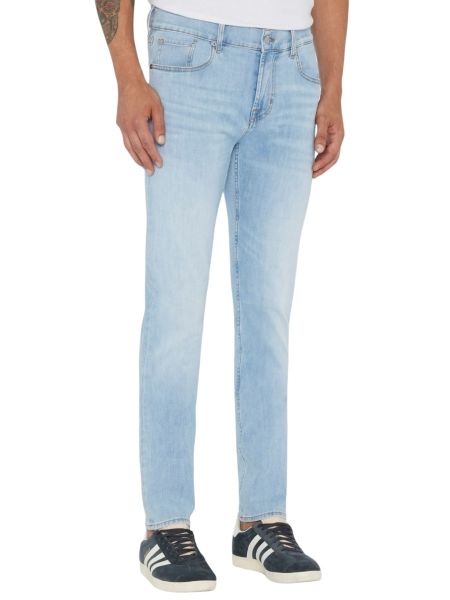 7 For All Mankind Slimmy Tapered Jeans - Light Blue