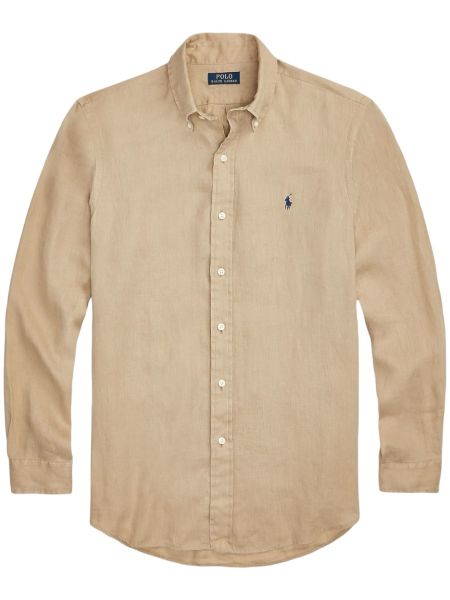 Polo Ralph Lauren Slim-Fit Linnen Shirt - Khaki