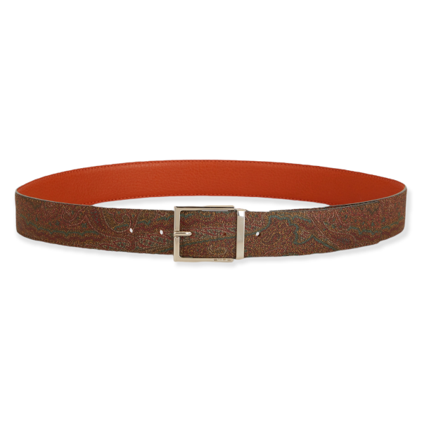 Etro Reversible Paisley-Print Belt - Brown