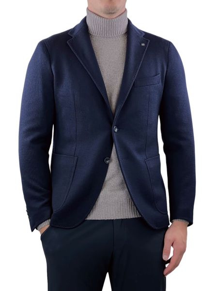 Tagliatore Knitted Jacket - Dark Blue