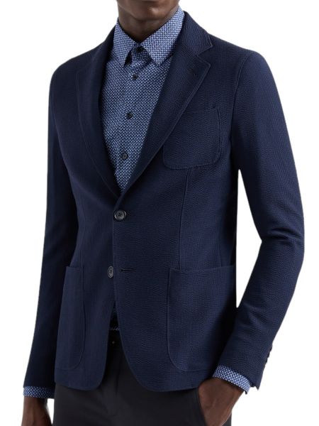 Giorgio Armani Upton Line Single-Breasted Jacket - Midnight Blue