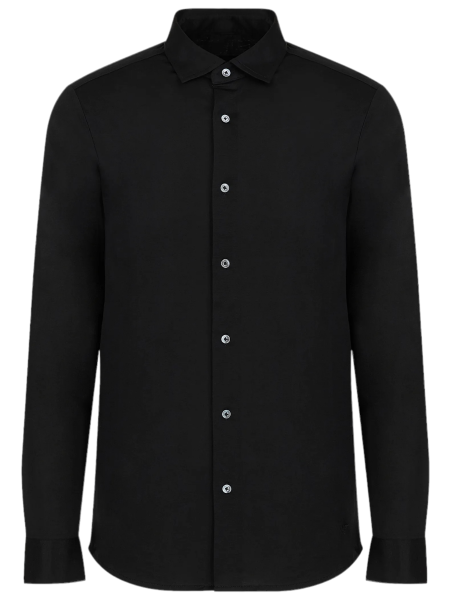 Emporio Armani Tencel-Blend Shirt - Black