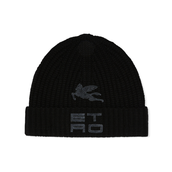 Etro Wool Logo Hat - Black