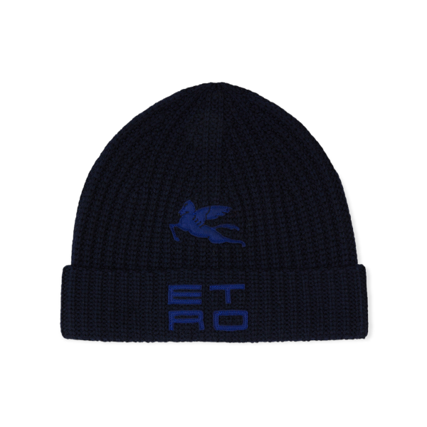 Etro Wool Logo Hat - Navy Blue