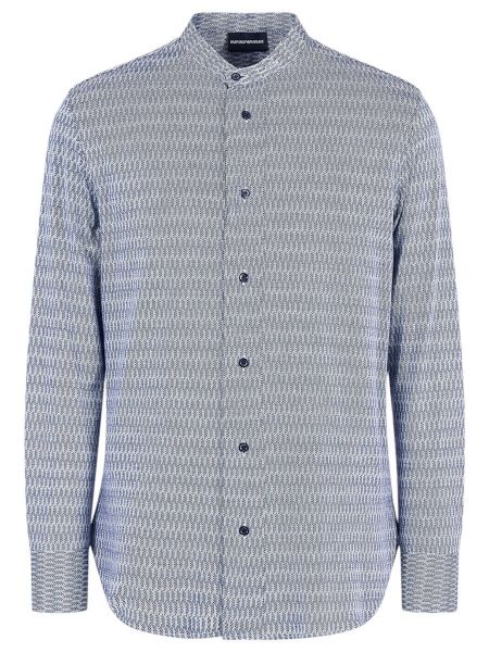 Emporio Armani Jacquard Jersey Shirt - Blue