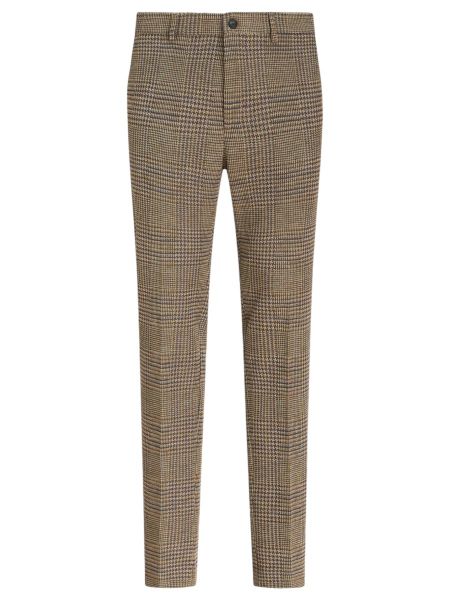Etro Jersey Trousers with Check Pattern - Beige