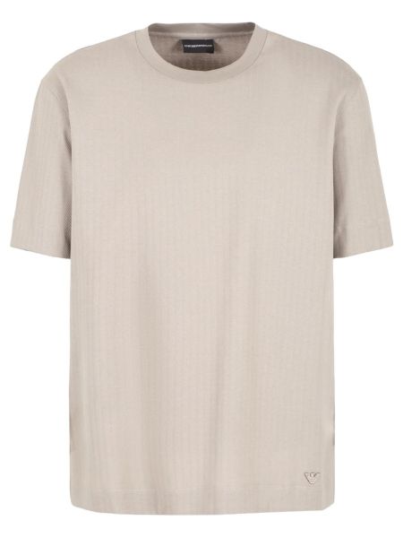 Emporio Armani Jacquard Jersey T-Shirt - Beige