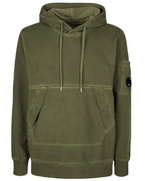 C.P. Company Fleece Utility Hoodie - Dark Green