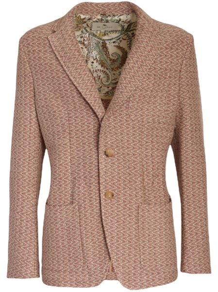 Etro Herringbone Jacket Knitted - Beige