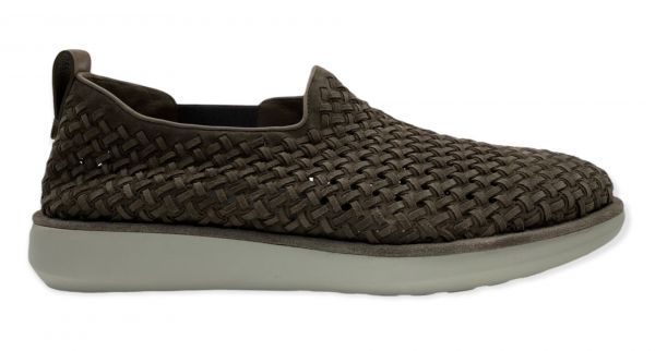 Giorgio Armani Woven Leather Slip-on Shoes - Taupe