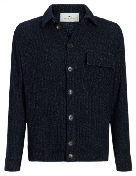Etro Tricot Knitted Jacket - Navy Blue