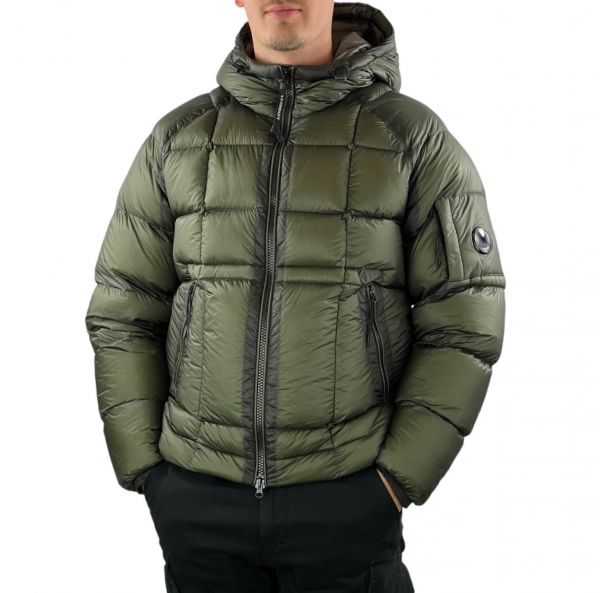 C.P. Company D.D Shell Hooded Down Jacket - Olive Night