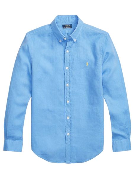 Polo Ralph Lauren Slim Fit Linnen Shirt - Harbour Blue