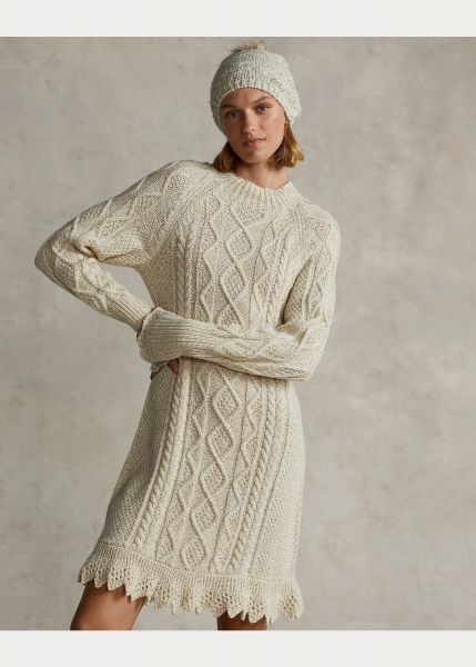 Ralph Lauren Aran Knit Wool Blend Dress
