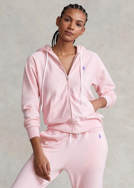 Polo Ralph Lauren Full Zip Hooded Cardigan - Carmel Pink
