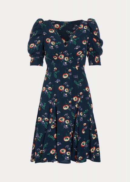 Ralph Lauren Short Sleeve Day Dress - Dahlia Floral