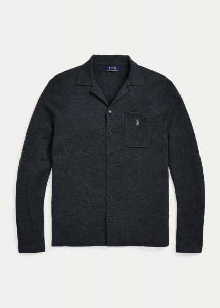 Polo Ralph Lauren Knitted Overshirt - Dark Granite Heather