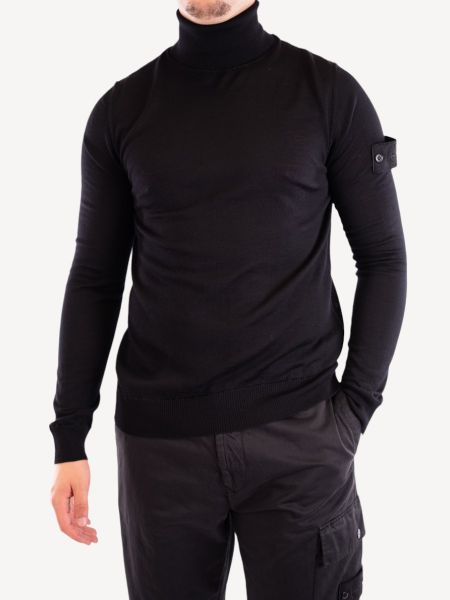 Stone Island Ghost Piece Turtleneck 565FC - Black