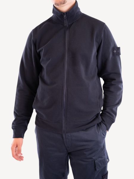 Stone Island Ghost Piece Zip Sweater 628F7 - Navy Blue