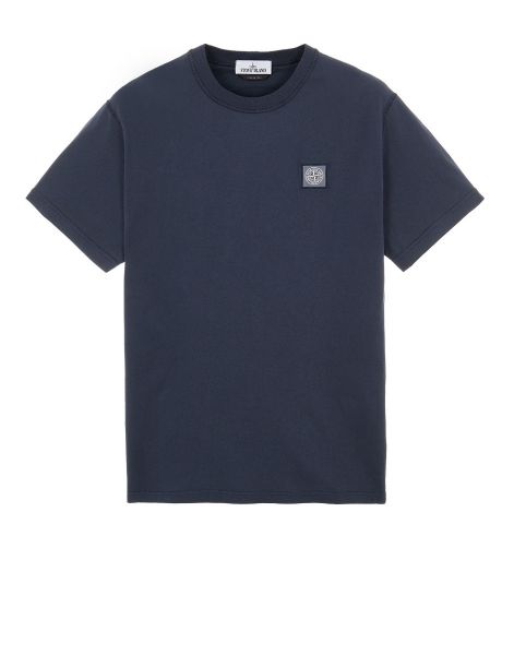 Stone Island Cotton Jersey Garment Dyed Fissato T-Shirt - Petrol Blue