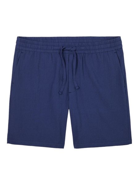 Wahts Jacobs Seersucker Shorts - Navy Blue