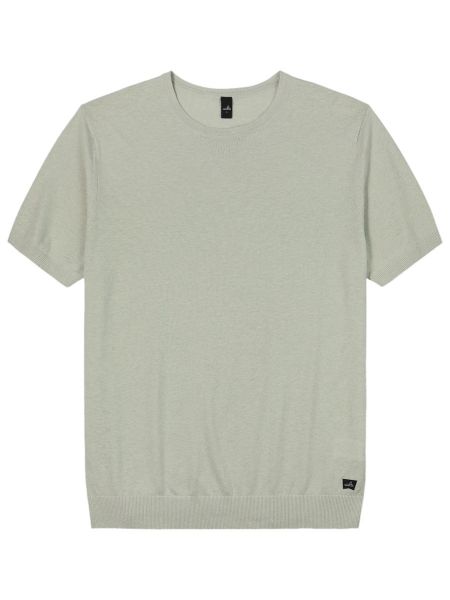 Wahts Miles Cotton Linen T-Shirt - Light Sage Green