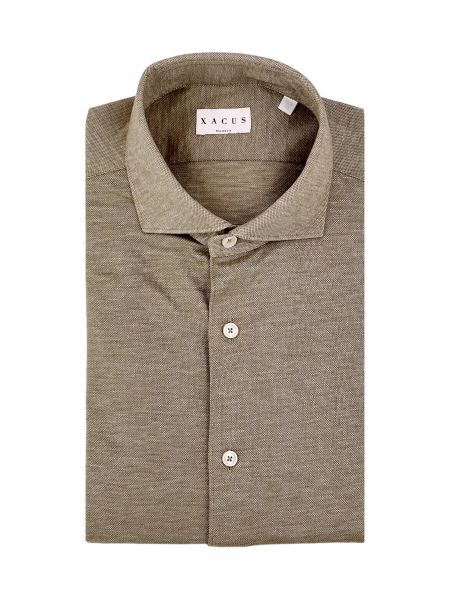 Xacus Jersey Shirt - Tailor Fit - Light Brown