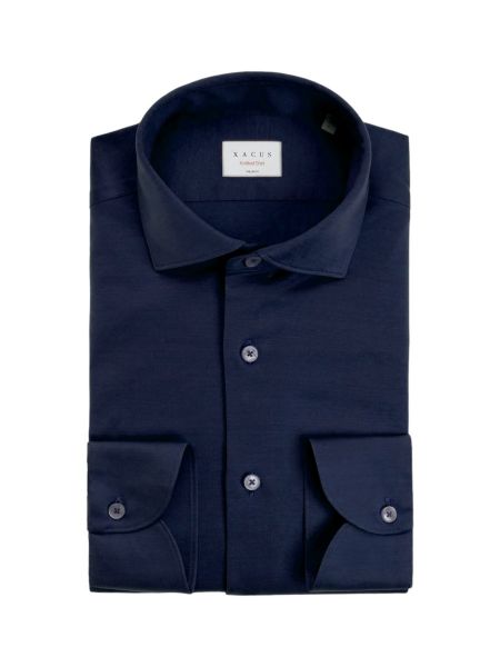 Xacus Knitted Shirt - Dark Blue